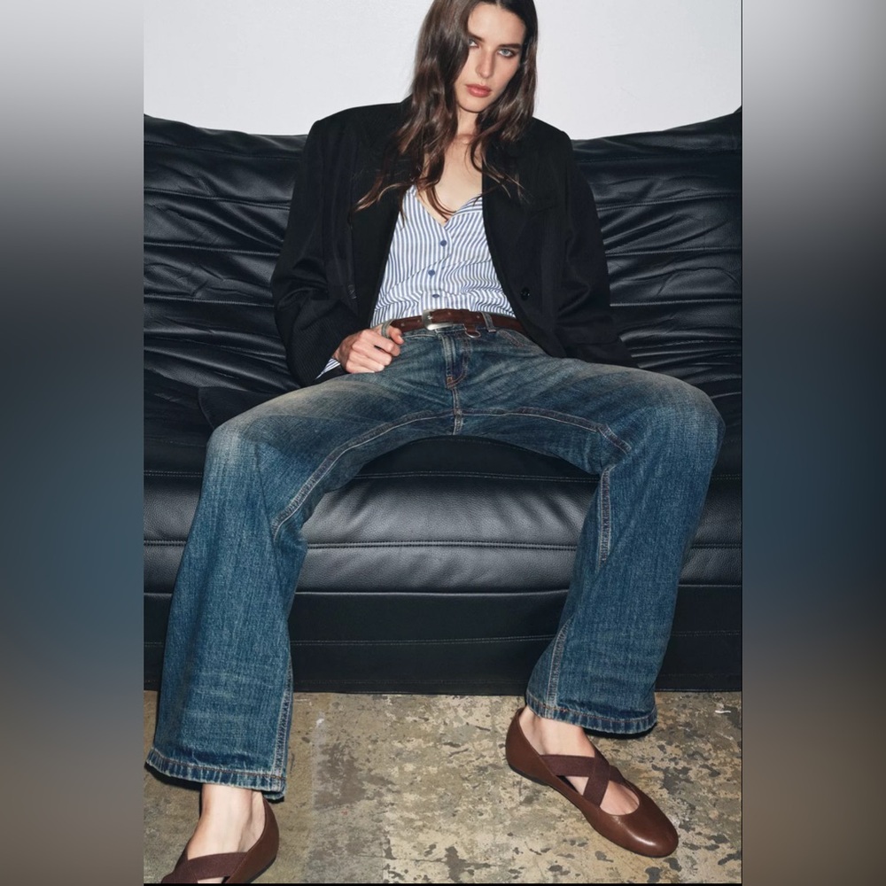 Leather ballet flats